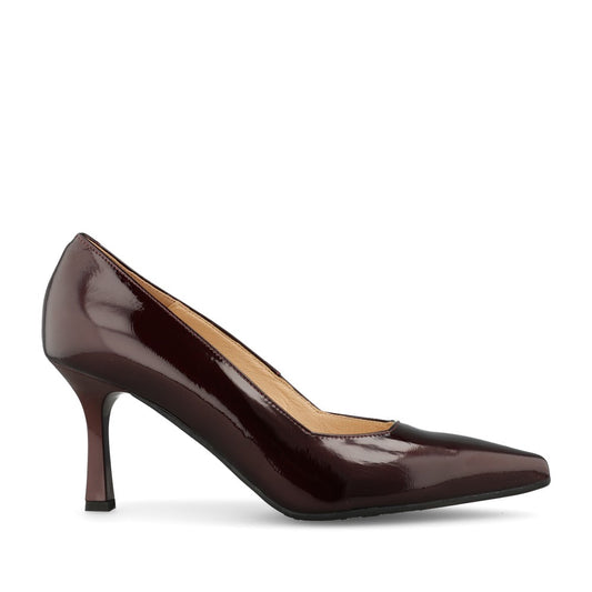 Bioeco Ladies 1118-2894 G-FIT Med Heel Court in Burgandy Patent