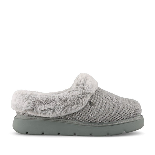 Skechers Ladies 114668 Bobs Keepsakes Lite B Bright Slipper In Grey Sparkle