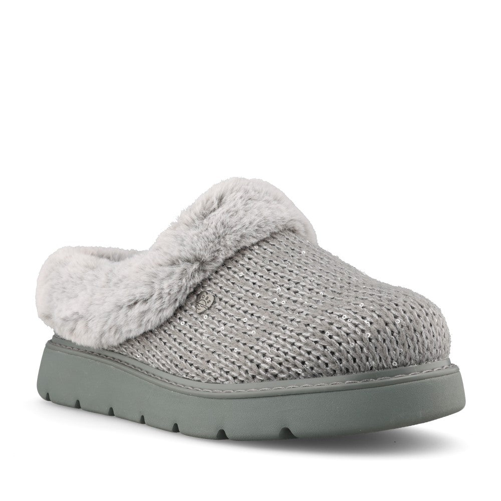Skechers Ladies 114668 Bobs Keepsakes Lite B Bright Slipper In Grey Sparkle