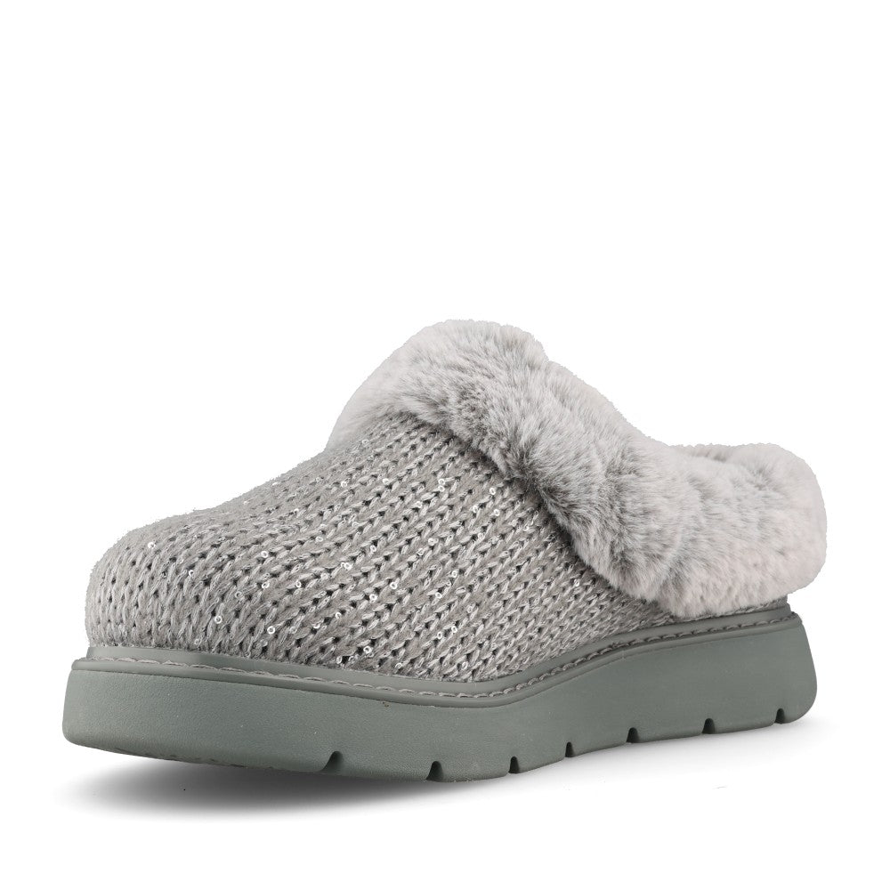 Skechers Ladies 114668 Bobs Keepsakes Lite B Bright Slipper In Grey Sparkle