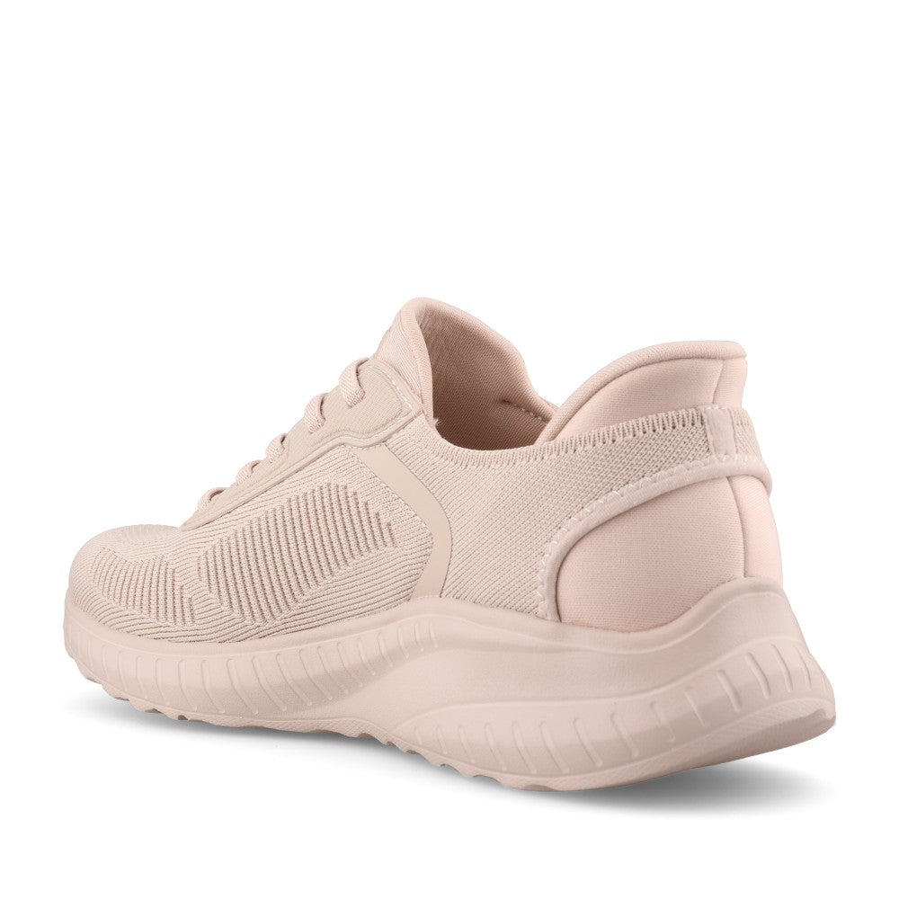 Skechers Ladies 117497 Bobs Sport Squad Chaos Trainer In Beige