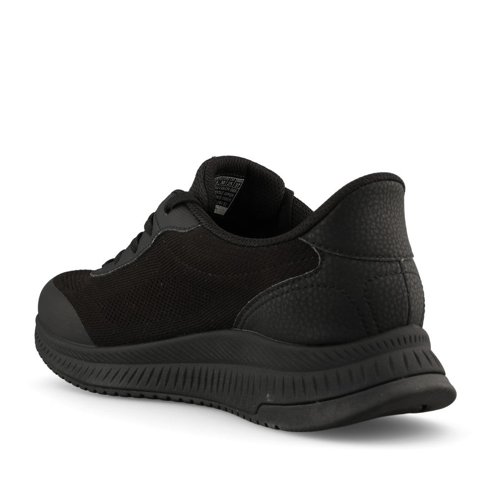 Skechers Ladies 117744 Bobs Squad 4 Essential Look Trainer In Black