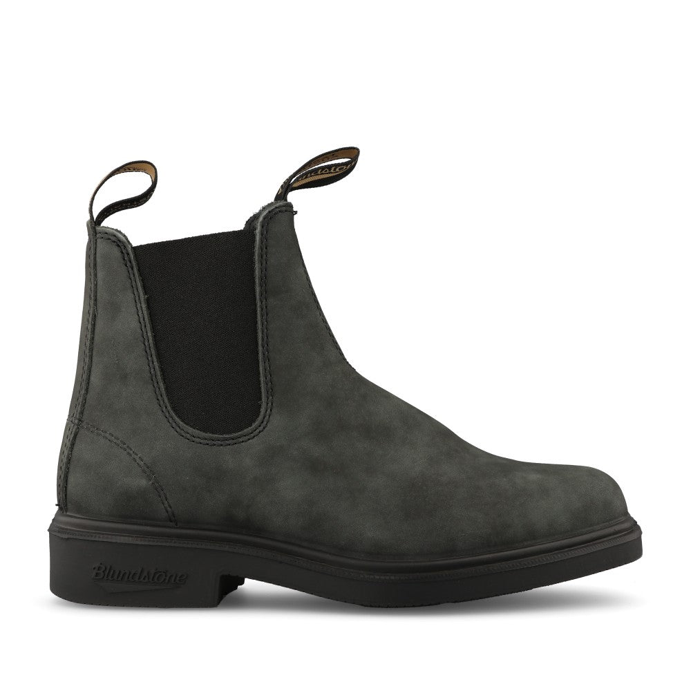 Unisex 1308 Dress Leather Chelsea Boot In Rustic Black