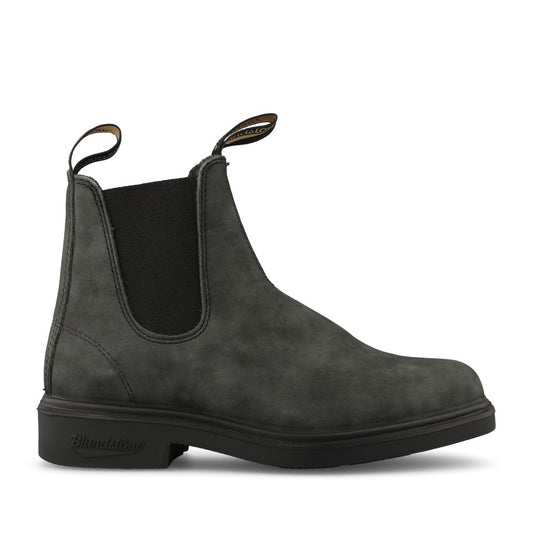Unisex 1308 Dress Leather Chelsea Boot In Rustic Black