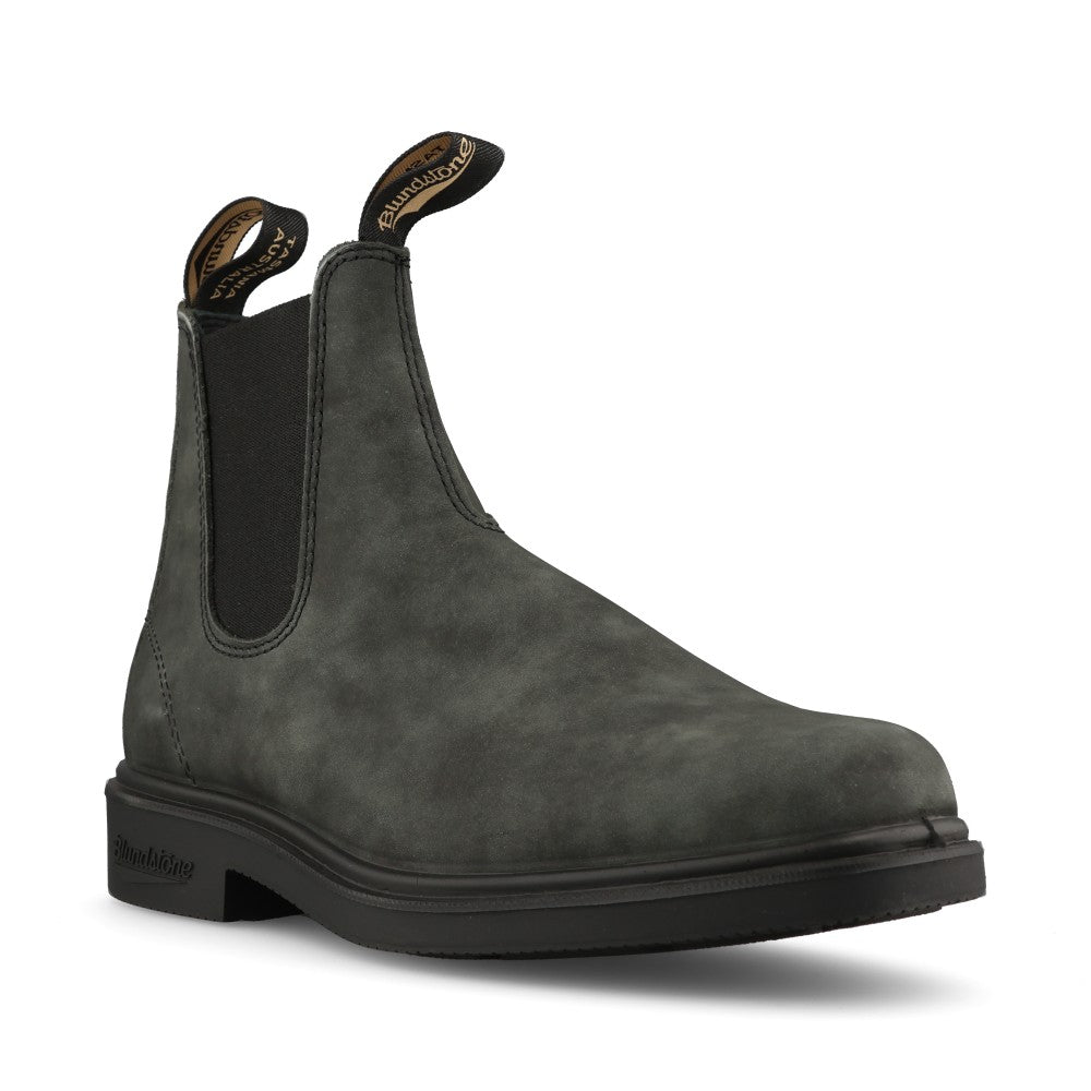 Unisex 1308 Dress Leather Chelsea Boot In Rustic Black