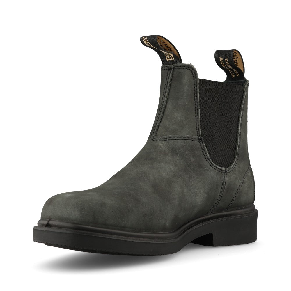 Unisex 1308 Dress Leather Chelsea Boot In Rustic Black