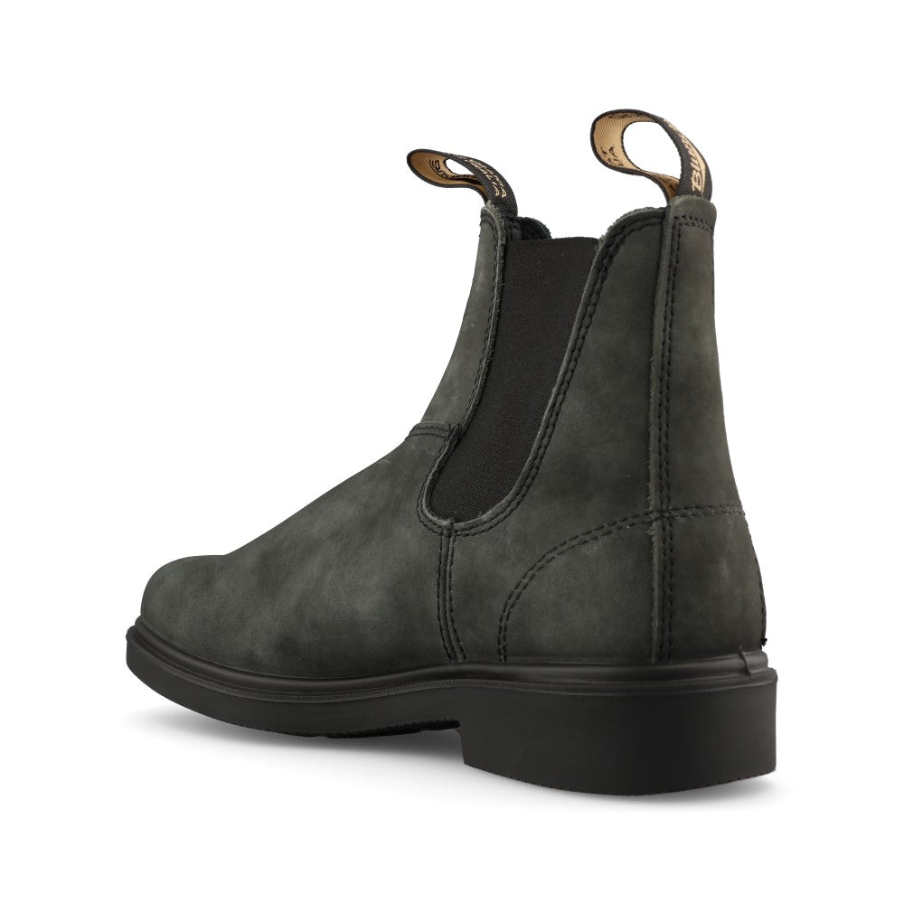 Unisex 1308 Dress Leather Chelsea Boot In Rustic Black