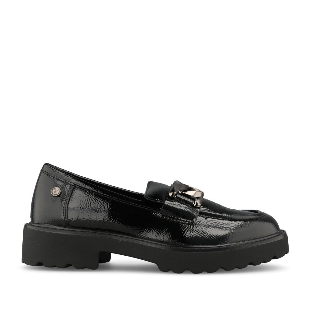 XTI Ladies 146258 Loafer In Black Patent