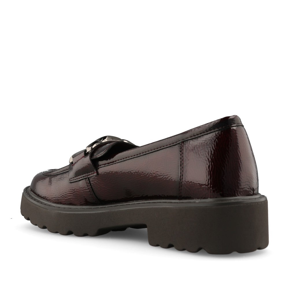 XTI Ladies 146258 Loafer In Burgundy Patent