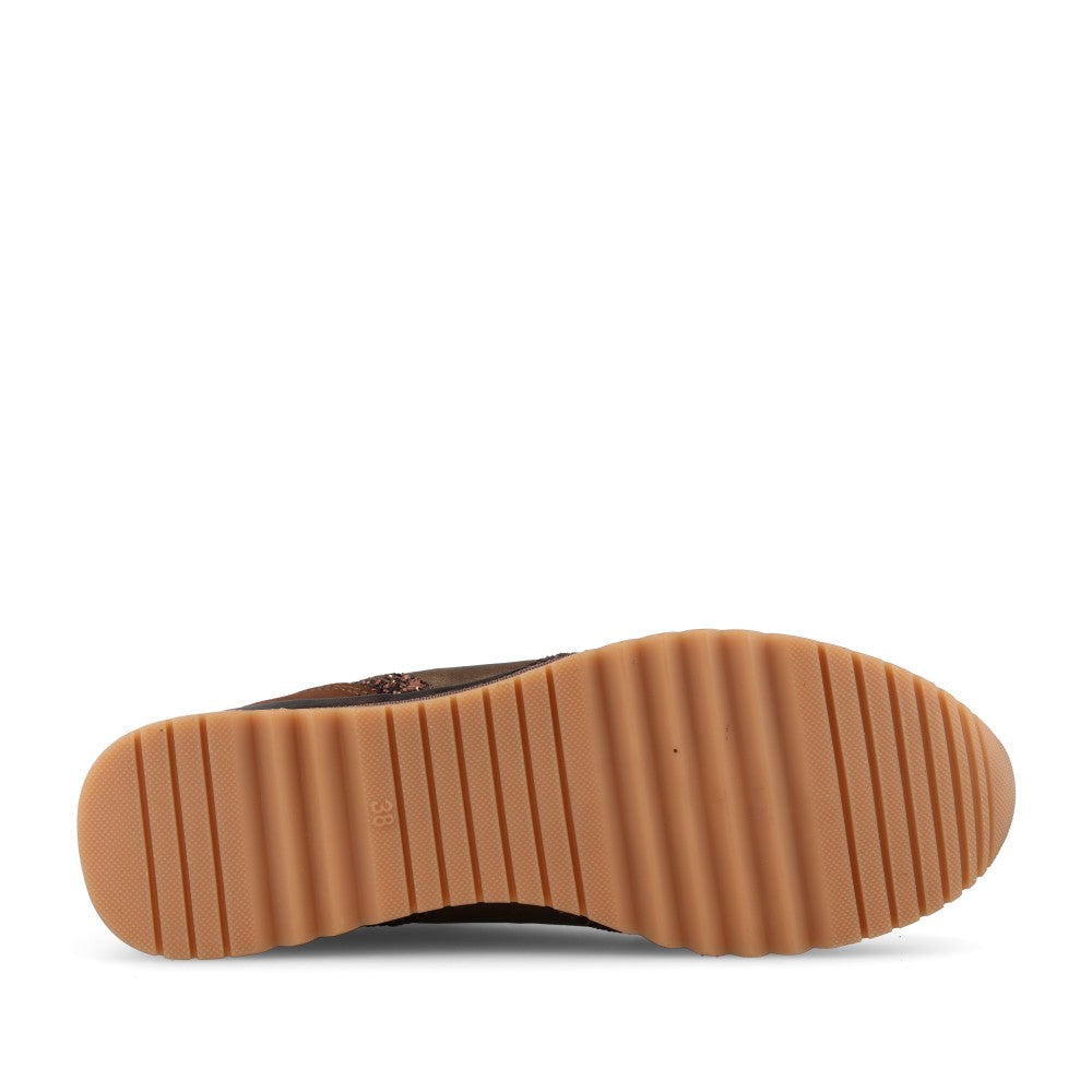 Marco Tozzi Ladies 2-23704 Ladies Laced Trainer in Choco