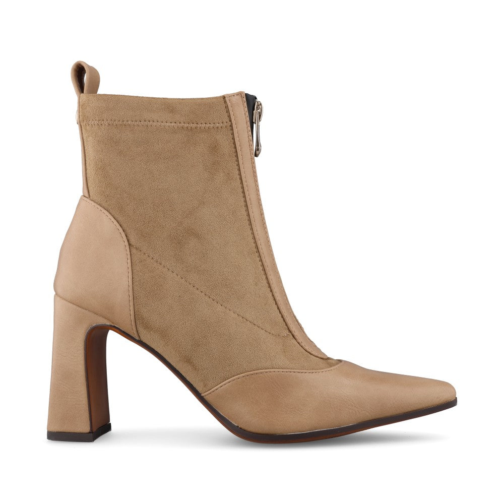 Marco Tozzi Ladies 2-25334 High Heel Ankle Boot in Beige