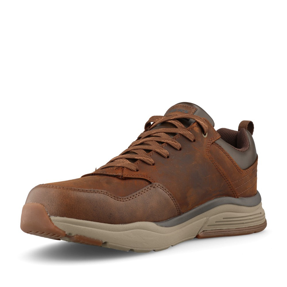 Skechers Mens 210021 Benago Hombre Waterproof Trainer In Brown