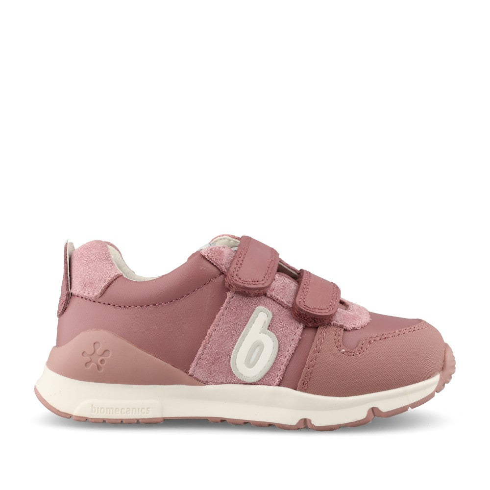 Girls 231006-b Double Velcro Shoe In Mauve