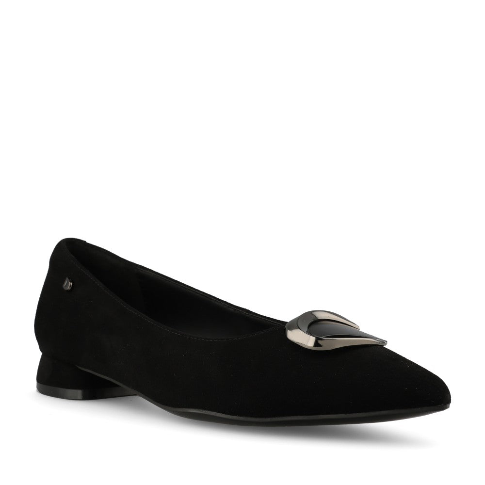 Donna Serena Ladies 2A6232DP Court Shoe In Black