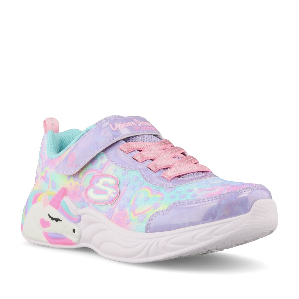 Girls 303063l S-lights Unicorn Dreams Trainer In Lavender