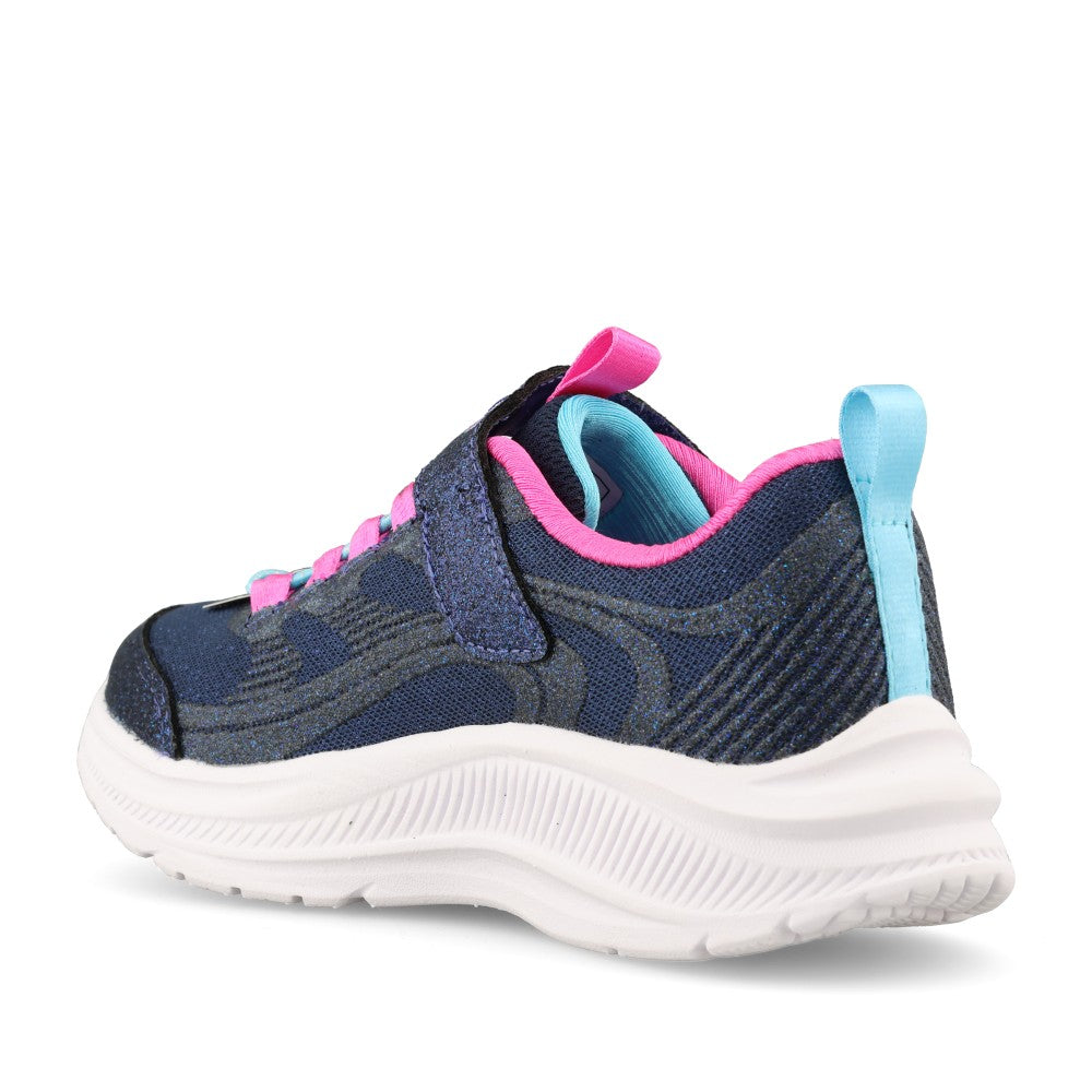 Skechers Girls 303726LC S-Lights Rainbow Cruisers Glitzy Glow Trainer In Navy