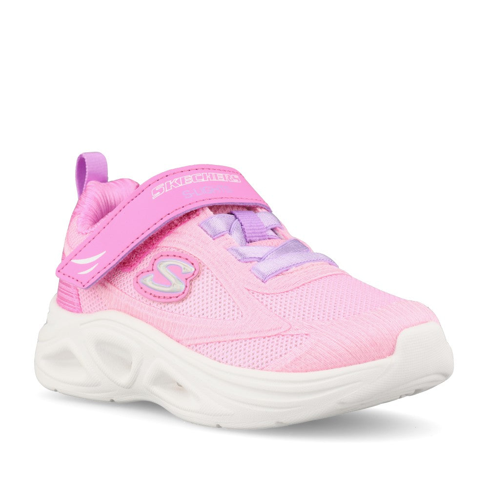 Skechers Girls 303729NC Skechers Sola Glow 2.0 Dazzle Steps Trainer In Pink