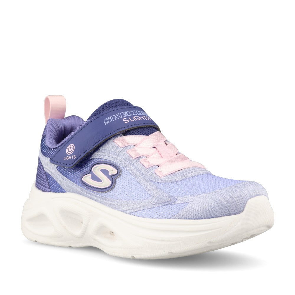 Skechers Girls 303729LC Skechers Sola Glow 2.0 Dazzle Steps Trainer In Navy