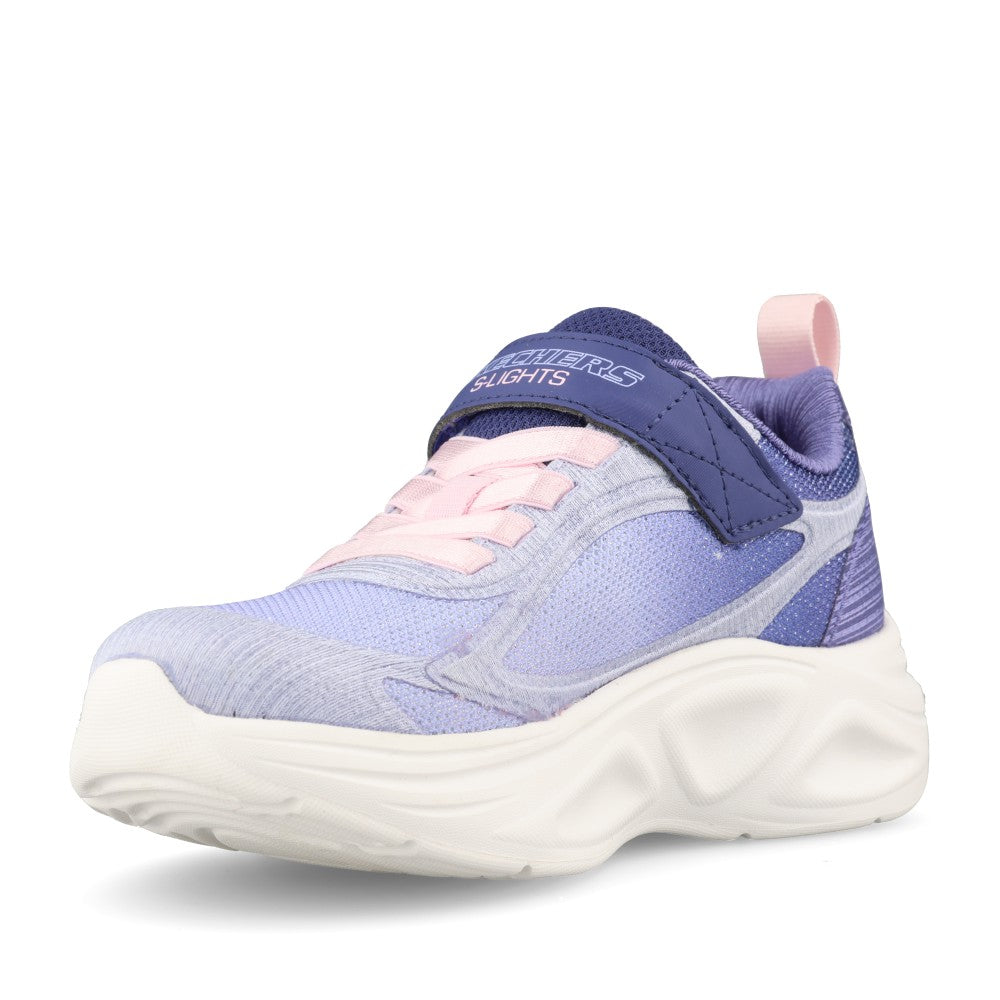 Skechers Girls 303729LC Skechers Sola Glow 2.0 Dazzle Steps Trainer In Navy