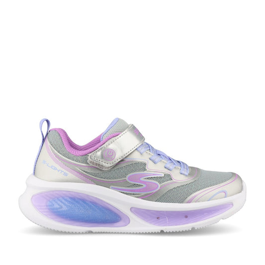 Skechers Girls 303737LC S-Lights Cosmic Glow 2.0 Trainer In Silver