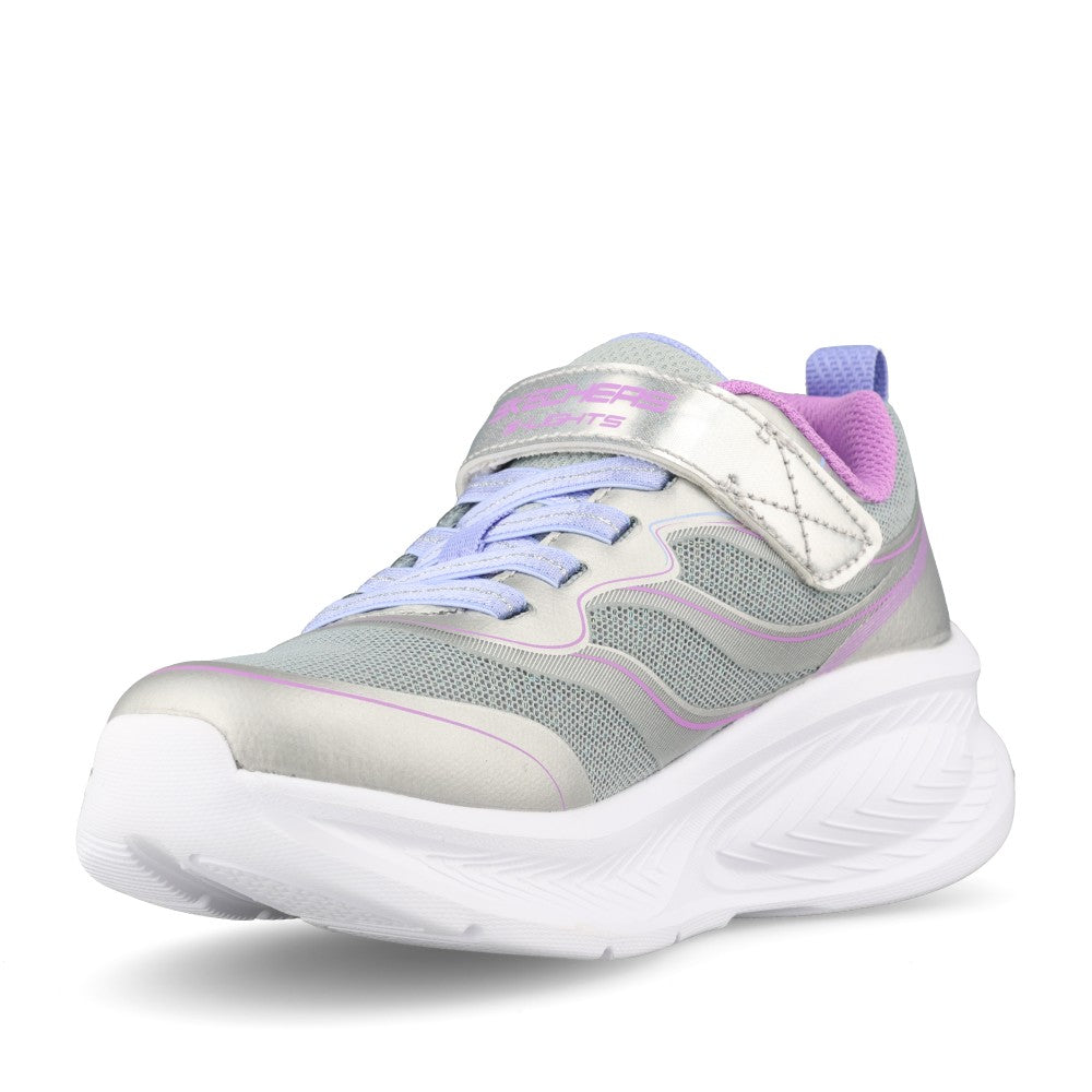 Skechers Girls 303737LC S-Lights Cosmic Glow 2.0 Trainer In Silver