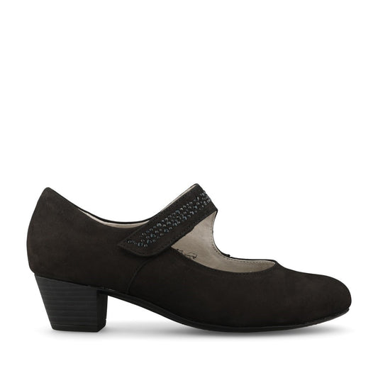 Ladies 358311 Mary Jane Shoe in Black Nubuck