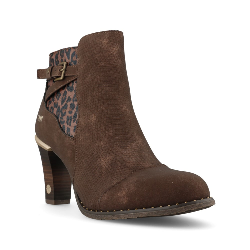 Mustang Ladies 36M0012002 Ankle Boot In Mocha