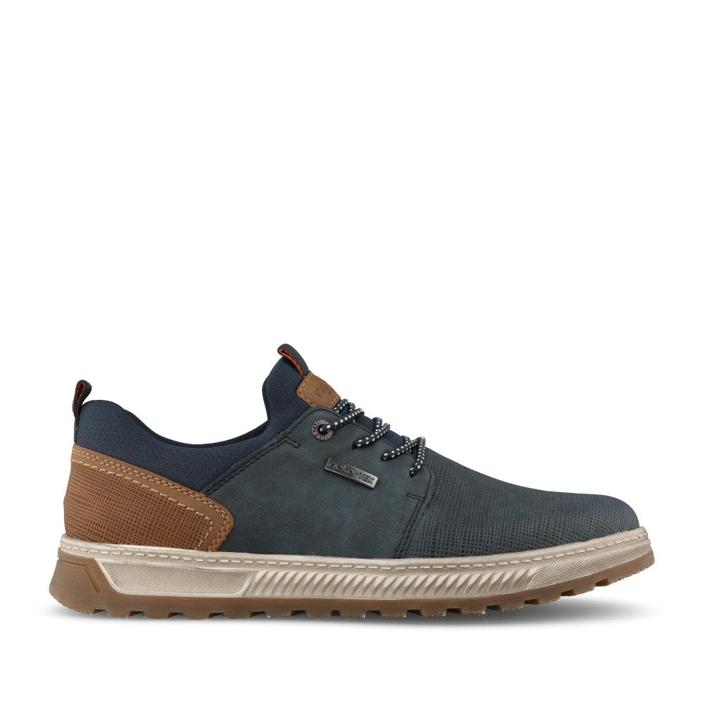Rieker Mens 37050 Lace Shoe In Blue