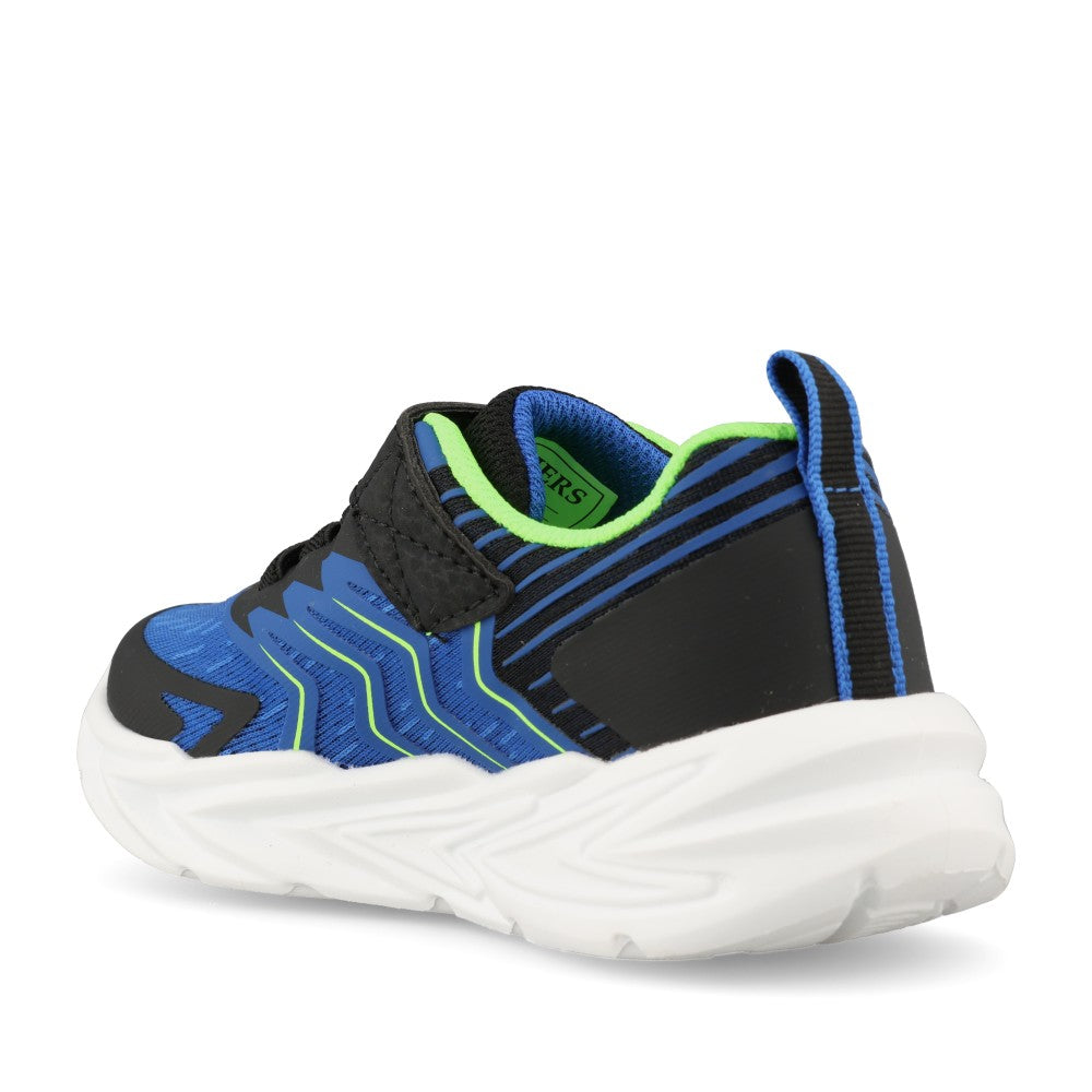 Skechers Boys 400141NC S-Lights Flex-Glow Ultra Prism-Pacer Trainer In Black