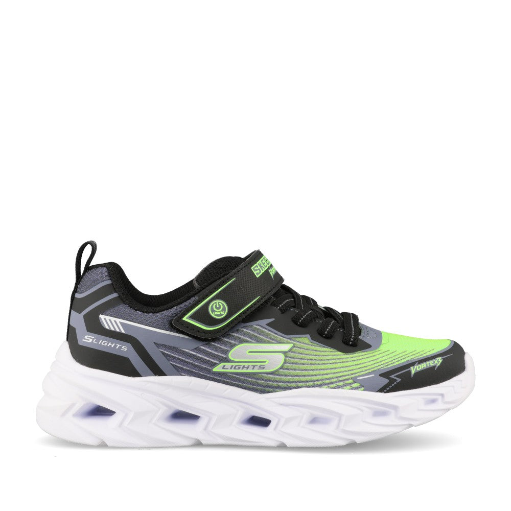 Boys 400590LC Vortex 3.0 Trainer In Black & Lime