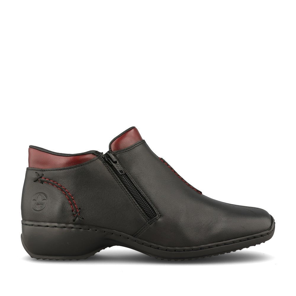 Rieker Ladies L3882 Ankle Boot In Black