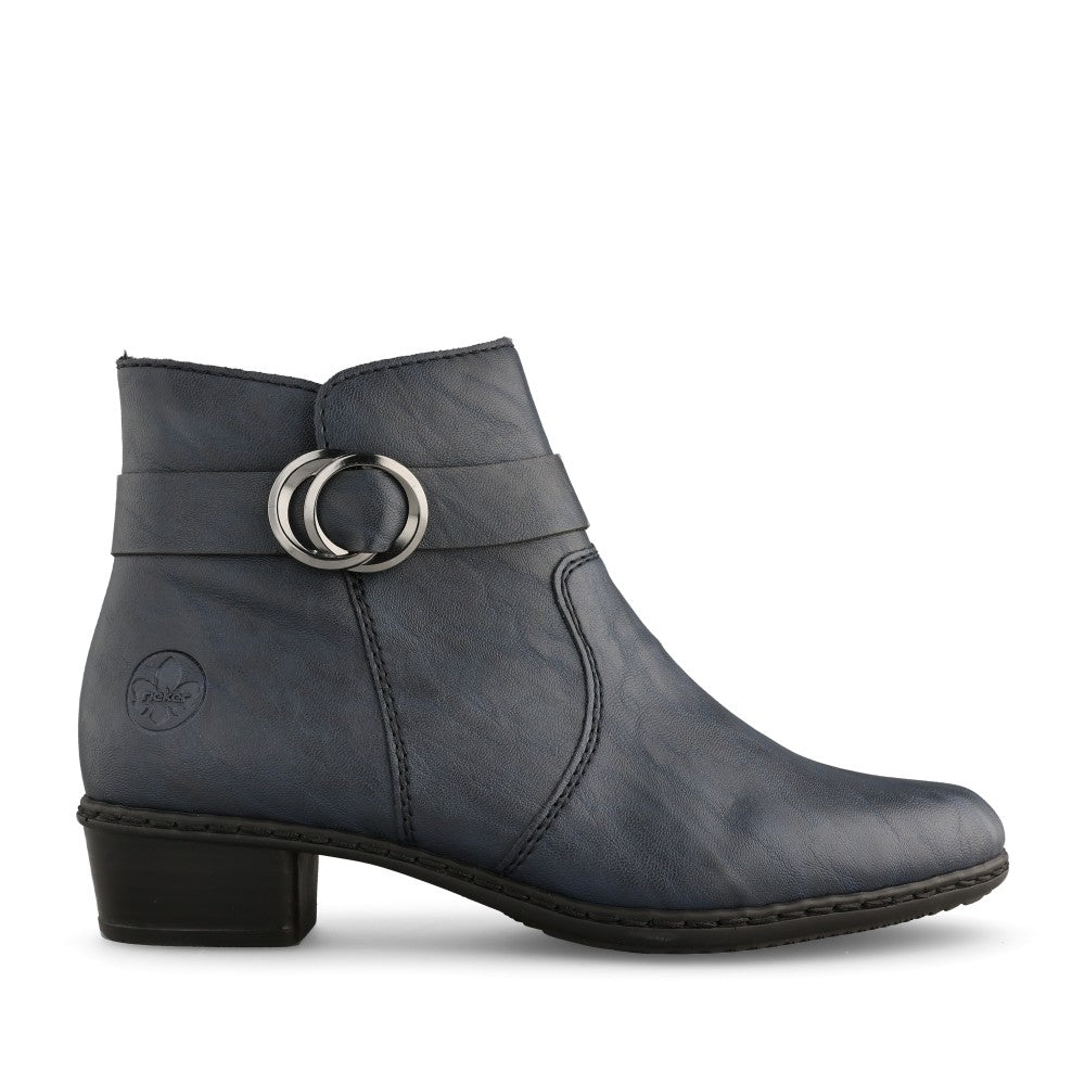 Rieker Ladies Y0775 Ankle Boot In Blue