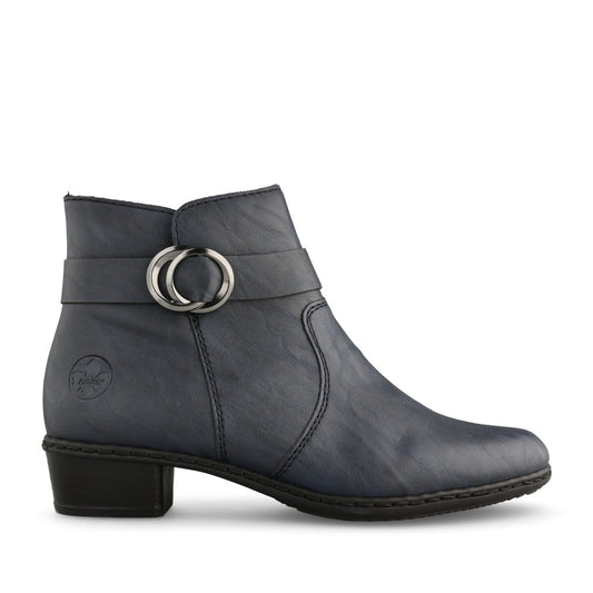 Rieker Ladies Y0775 Ankle Boot In Blue