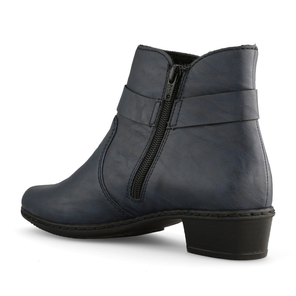 Rieker Ladies Y0775 Ankle Boot In Blue