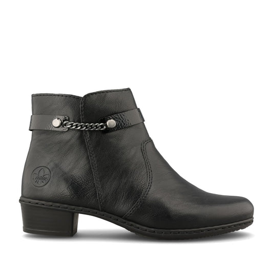 Rieker Ladies Y0783 Ankle Boot In Black