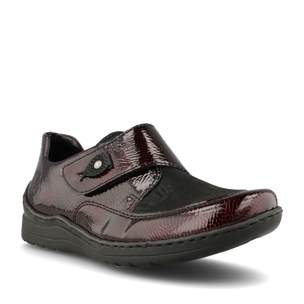 Ladies 48951 Velcro Shoe In Burgandy