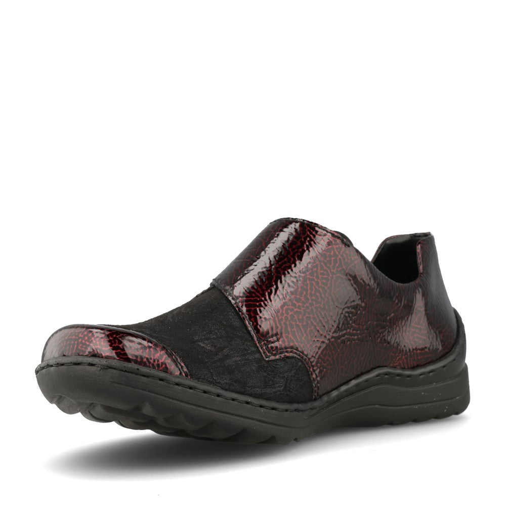 Ladies 48951 Velcro Shoe In Burgandy