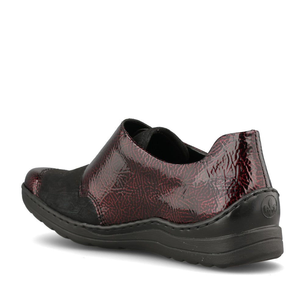 Ladies 48951 Velcro Shoe In Burgandy