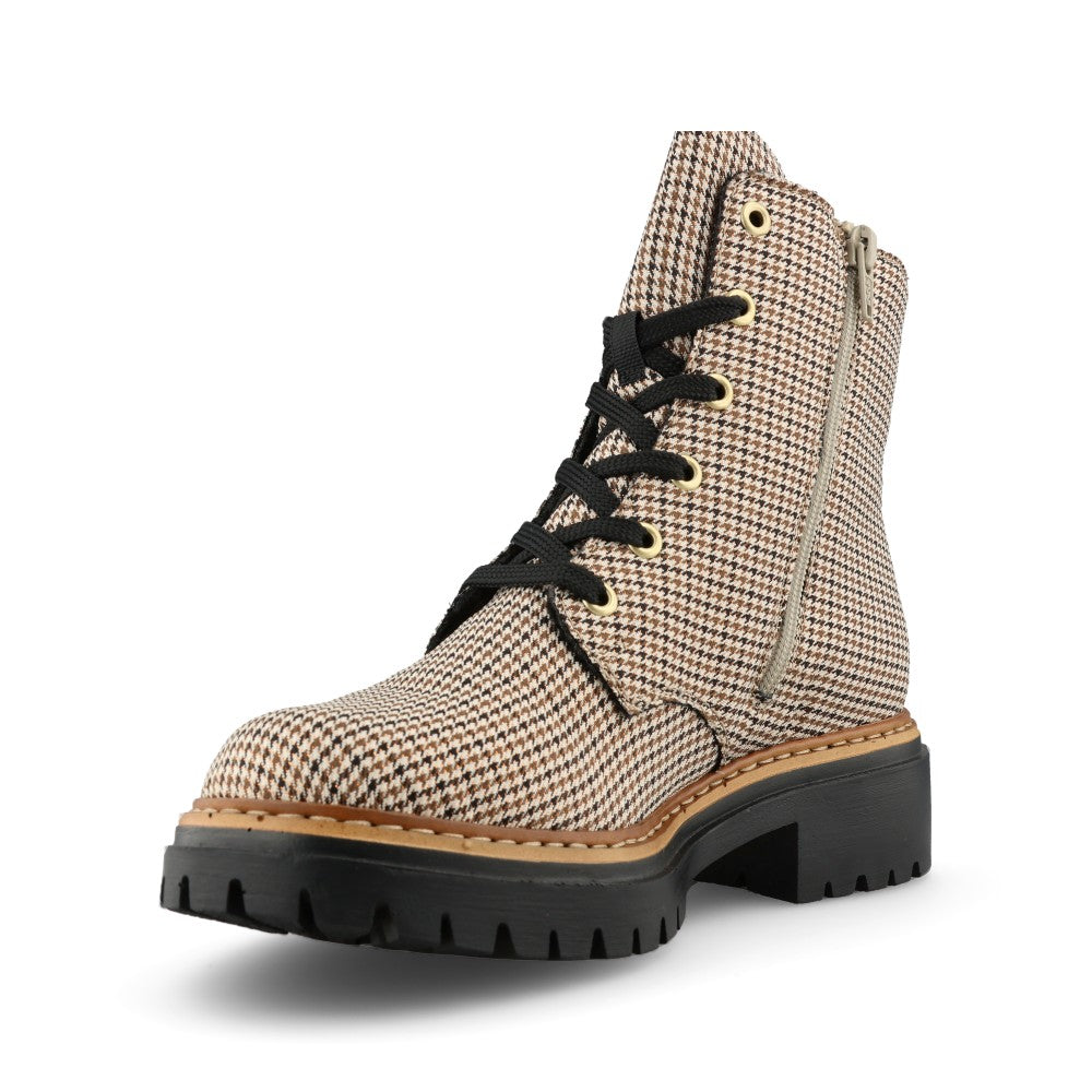 Rieker Ladies 72617 Lace Boot In Beige