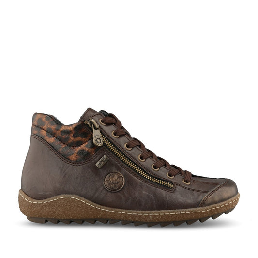 Rieker Ladies L7514 Lace Boot In Brown