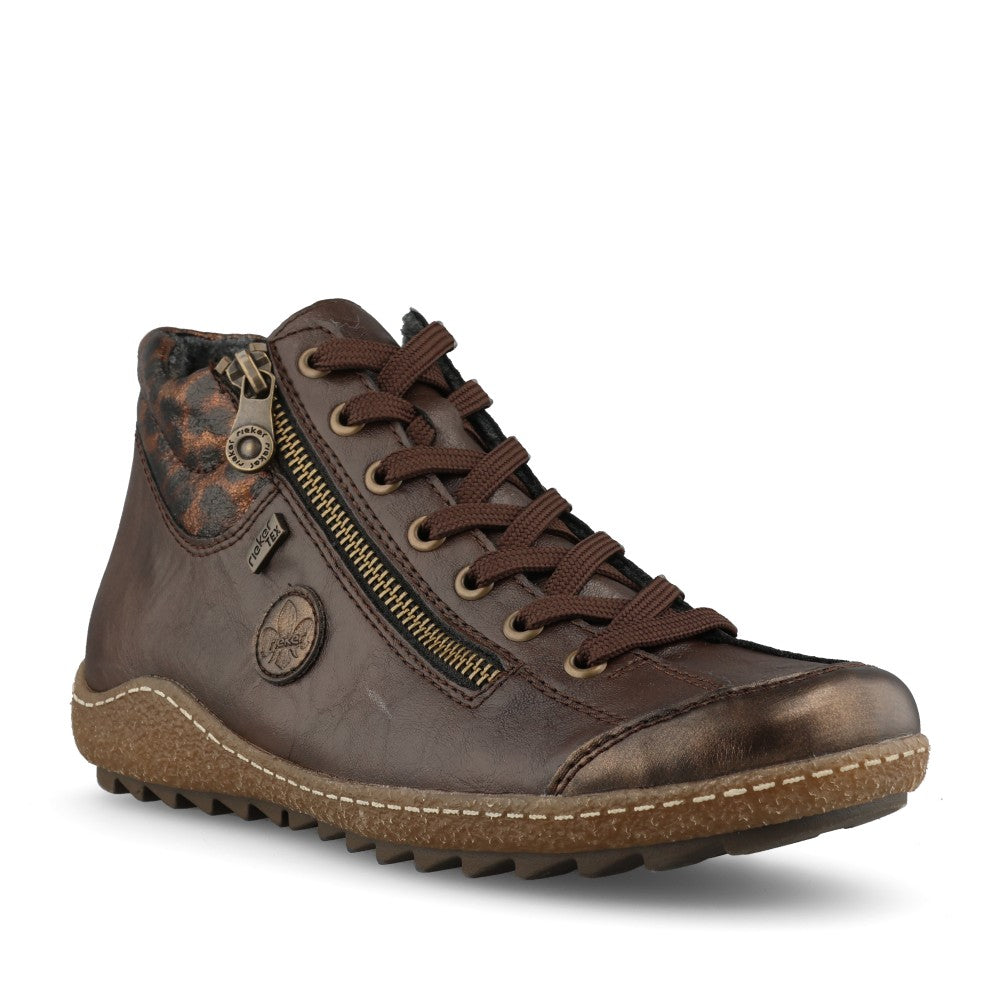 Rieker Ladies L7514 Lace Boot In Brown