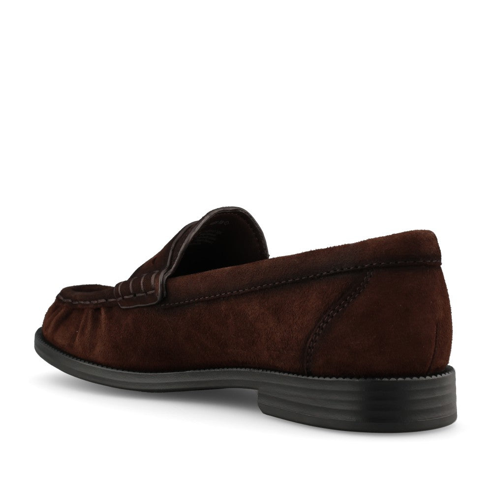 Tamaris Ladies 1-24251 Suede Leather Loafer In Mocha