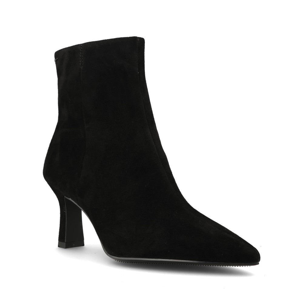 Tamaris Ladies 1-25358 Suede Slim Heel Ankle Boot In Black