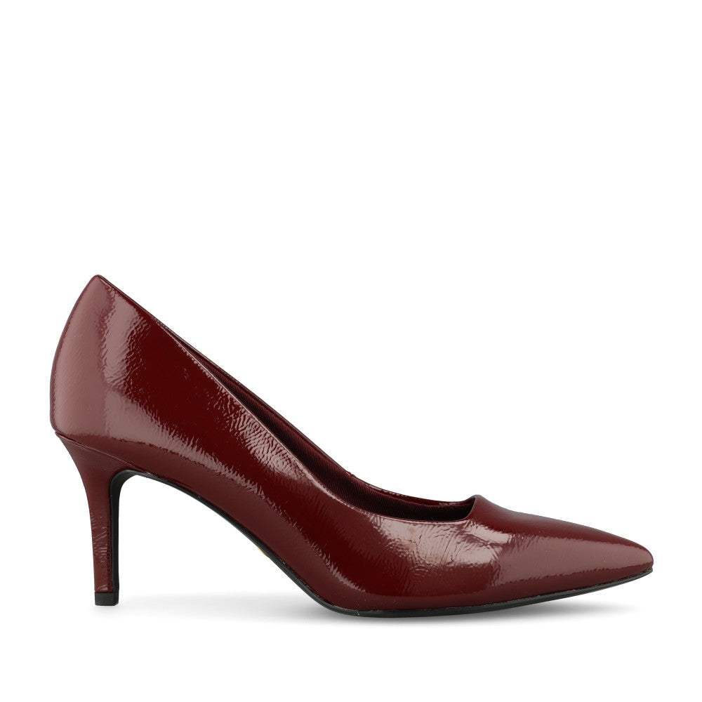 Tamaris Ladies 1-22424 High Heel Court Shoe In Burgandy