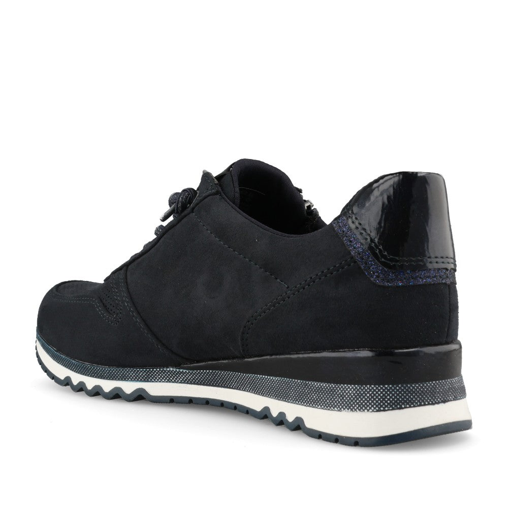 Marco Tozzi Ladies 2-23707 Ladies Laced Trainer in Navy
