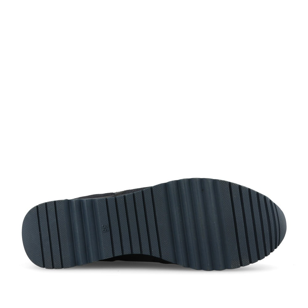 Ladies 2-23707 Laced Trainer In Navy
