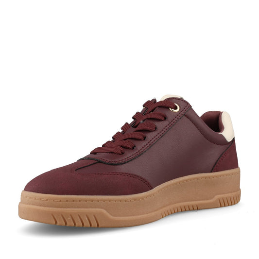 Marco Tozzi Ladies 2-83706 Ladies Laced Trainer in Berry