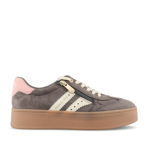 Marco Tozzi Ladies 2-23716 Ladies Platform Laced Trainer in Grey
