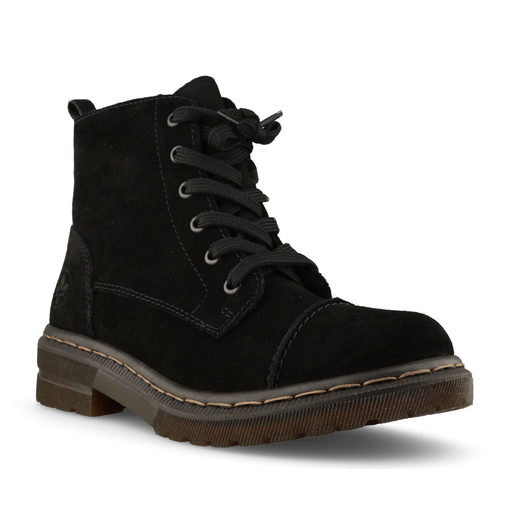 Rieker Ladies 78202 Lace Boot In Black