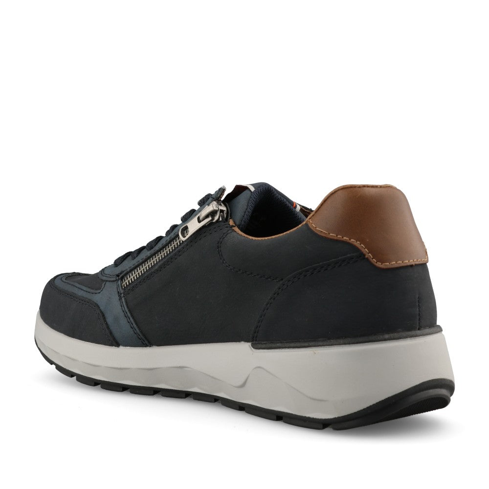 Rieker Mens 11505 Lace Shoe In Blue